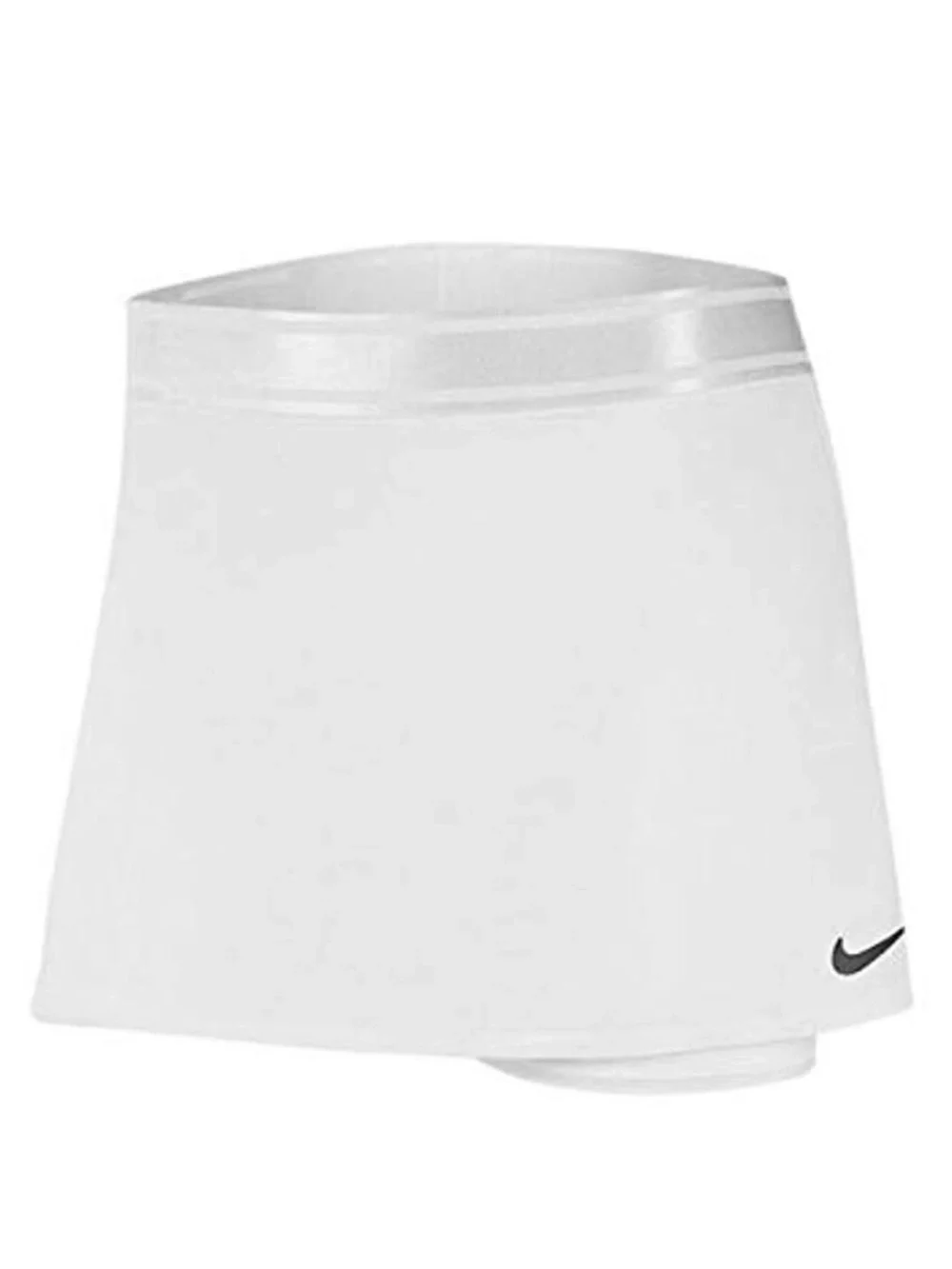 Nike White Athletic Skort with Black Swoosh